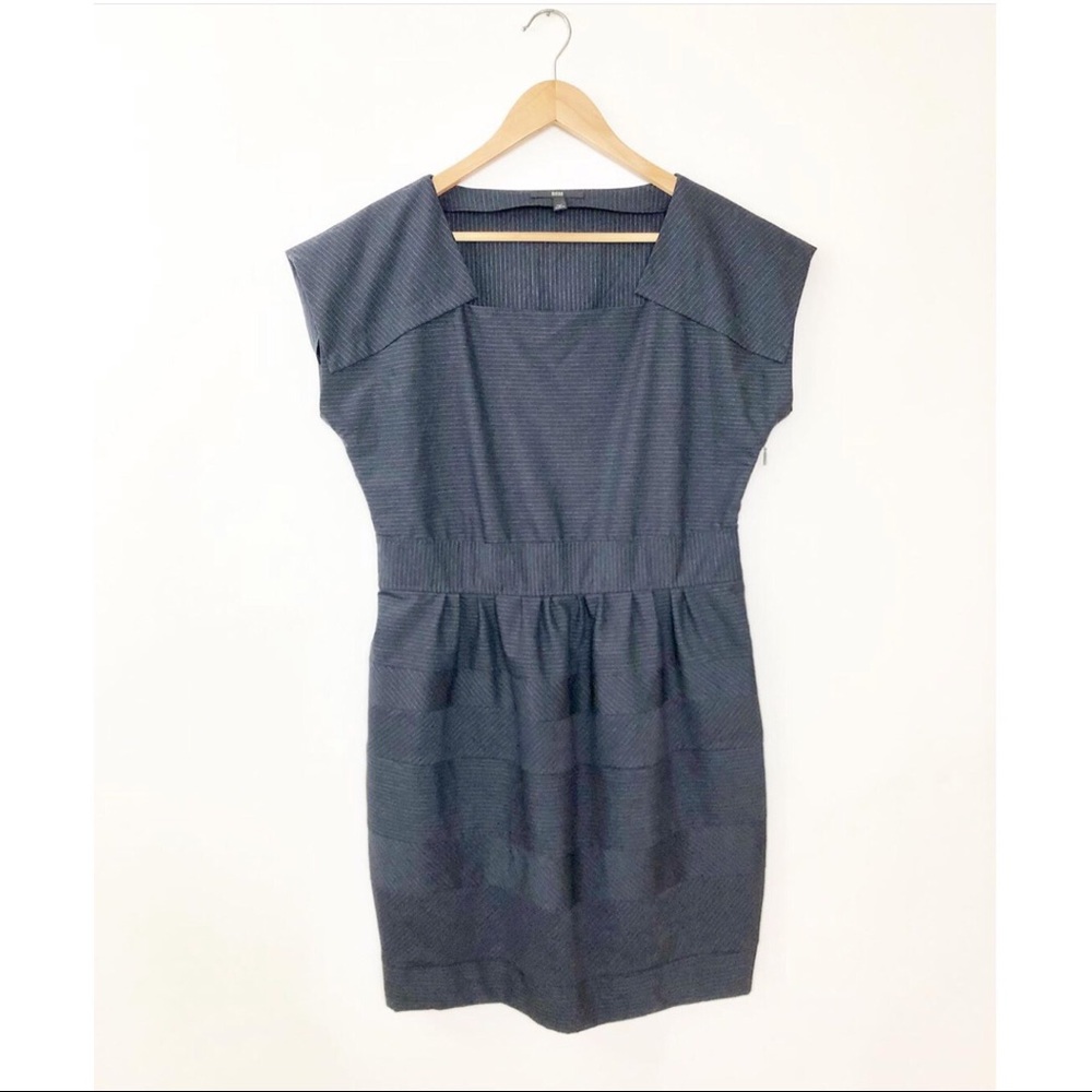 Hugo Boss navy pinstripe dress